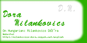 dora milankovics business card